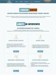 ambiti di intervento del sito web per consulenza aziendale