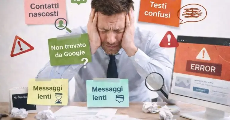 Errori comuni nei siti web dei liberi professionisti che ne riducono l’efficacia
