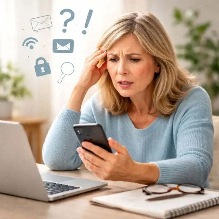 persona in difficoltà con la tecnologia