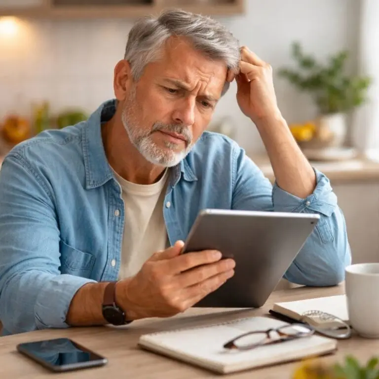 persona che ha dubbi su imparare a usare strumenti digitali