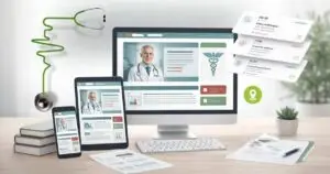 sito web per medici e studi professionali visto su desktop, tablet e spartphone