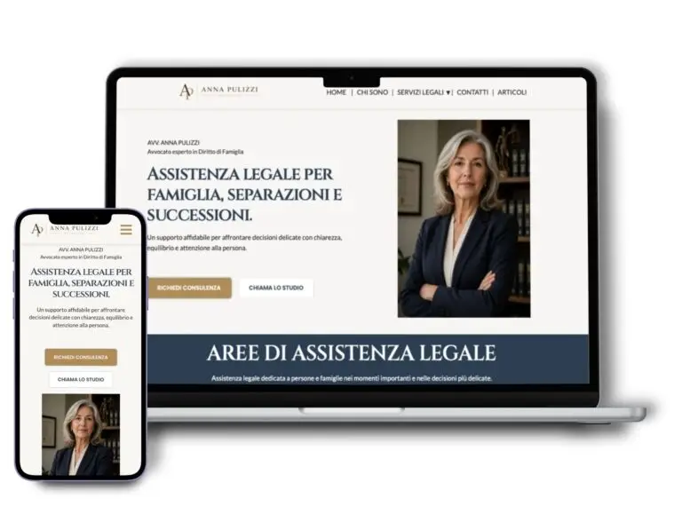 sito web per studio legale versione desktop e mobile