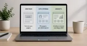 Differenze tra sito one page, sito vetrina e sito growth per attività e professionisti online
