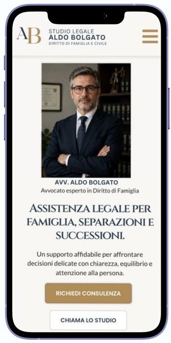 confronto tra sito legale datato e sito professionale moderno
