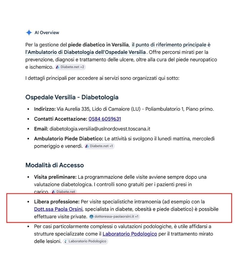 citazione AI dottoressa orsini