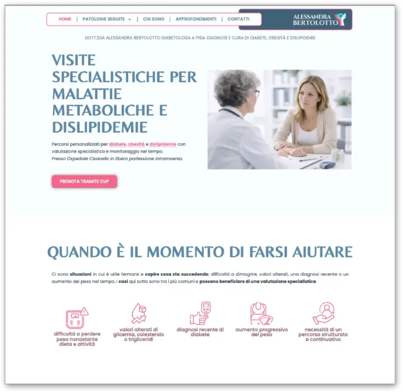 home sito diabetologa Pisa
