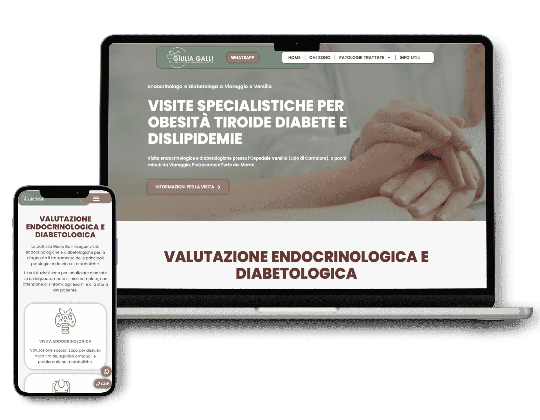 sito giuliagalli visto su laptop e smartphone