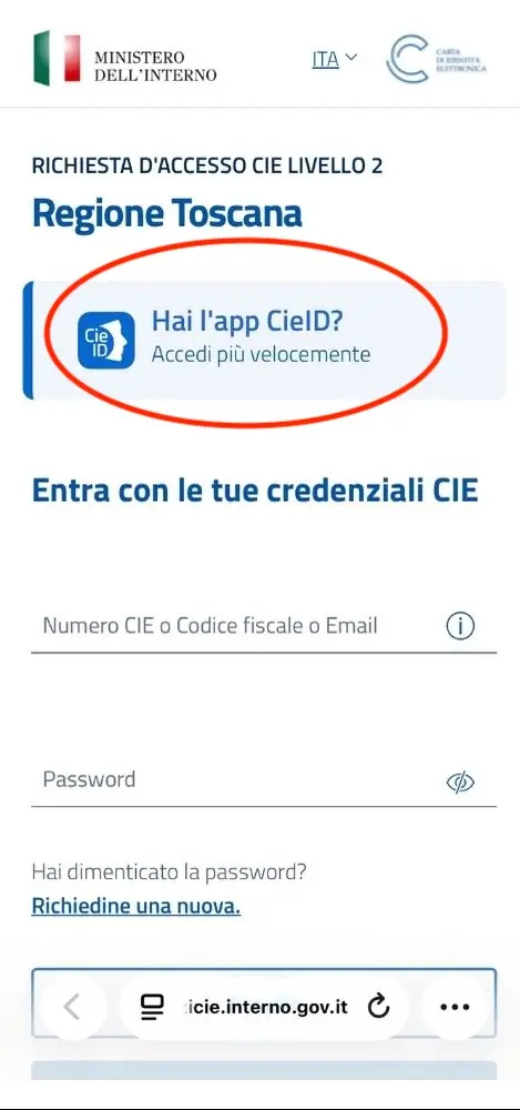 app toscana salute schermata 4