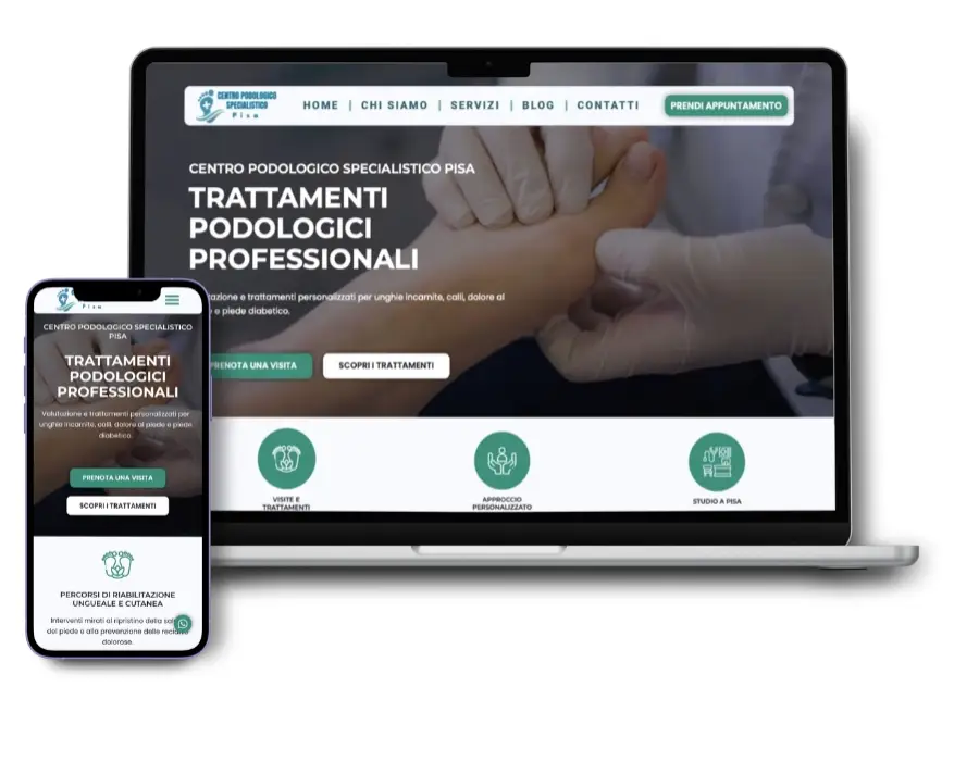 progetto sito web per studio podologia