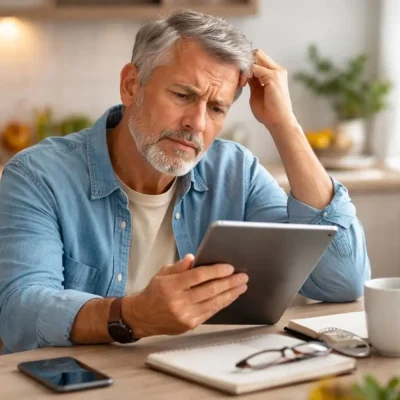 persona che ha dubbi su imparare a usare strumenti digitali